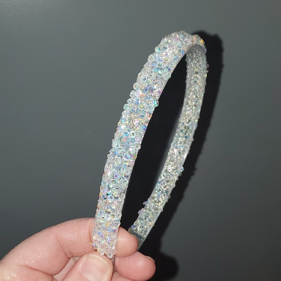 Accessories - New boutique handmade rhinestone glitter flexible plastic headband